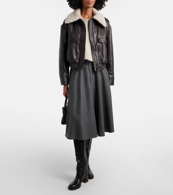 Virgin wool midi skirt | Brunello Cucinelli