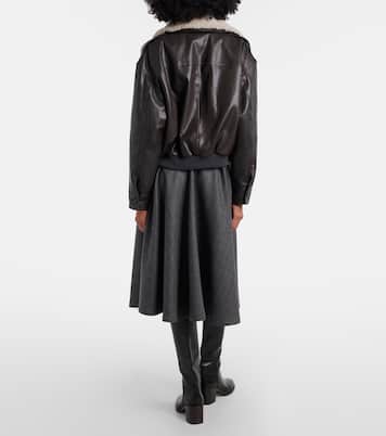 Virgin wool midi skirt | Brunello Cucinelli