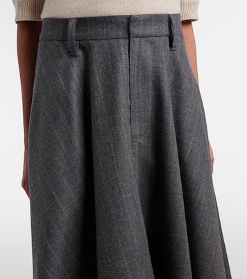 Virgin wool midi skirt | Brunello Cucinelli