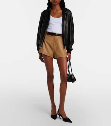 Leontine leather shorts | Nour Hammour