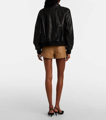 Leontine leather shorts | Nour Hammour