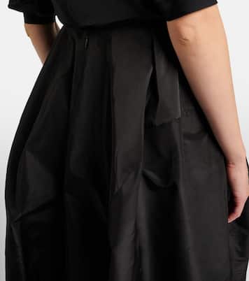 Galyra cotton and silk satin midi skirt | The Row