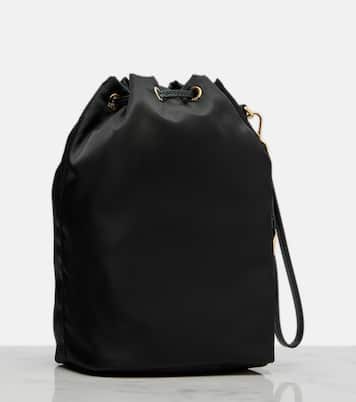 Re-Nylon leather-trimmed bucket bag | Prada