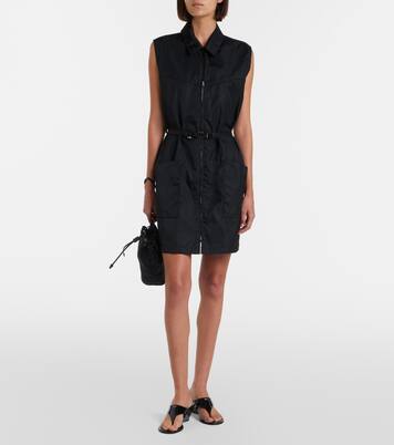 Re-Nylon leather-trimmed bucket bag | Prada
