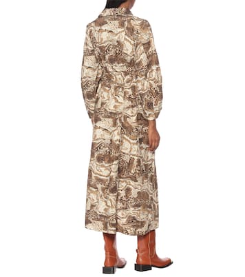 Robe chemise imprimée en coton | Ganni