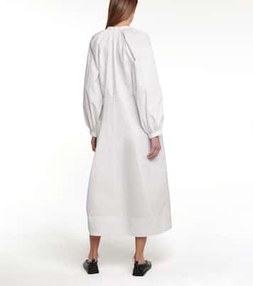 Abito midi in popeline di cotone | Jil Sander