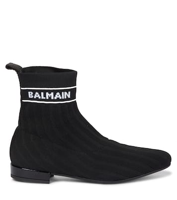Stivaletti in maglia con logo | Balmain Kids
