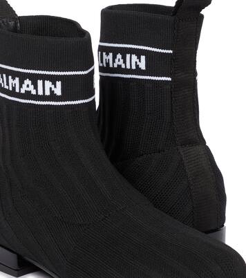 Stivaletti in maglia con logo | Balmain Kids