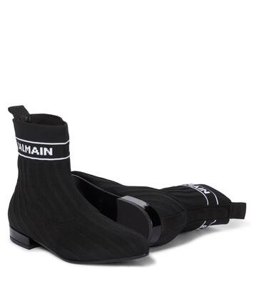Stivaletti in maglia con logo | Balmain Kids