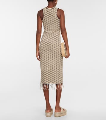 Verziertes Midikleid Ayaka aus Jacquard | Dodo Bar Or