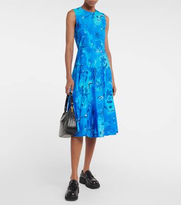 Robe midi imprimée en coton | Marni