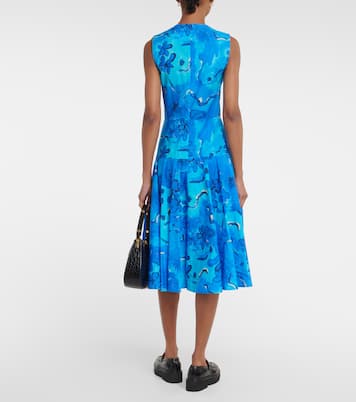 Robe midi imprimée en coton | Marni