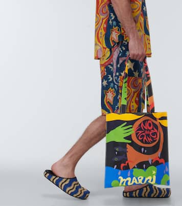 حقيبة يد من الكانفاس x No Vacancy Inn | Marni