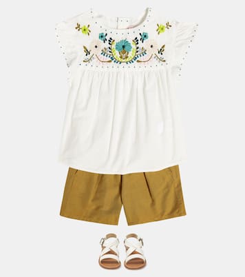 Courtney cotton and linen shorts | Bonpoint