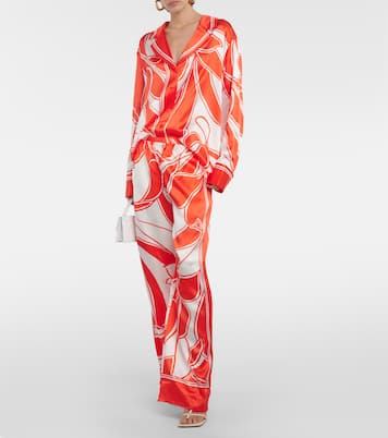 Bedrucktes Hemd Ramona aus Seidensatin | SIR