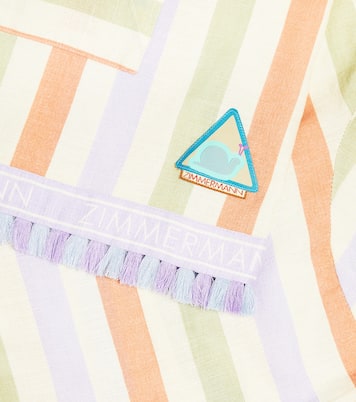 August striped cotton beach cover-up | Zimmermann Kids