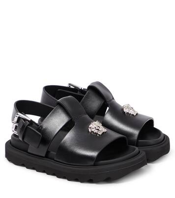 La Medusa leather sandals  | Versace Kids