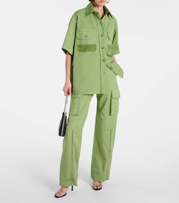 Pantalones cargo de algodón de tiro medio | Stella McCartney