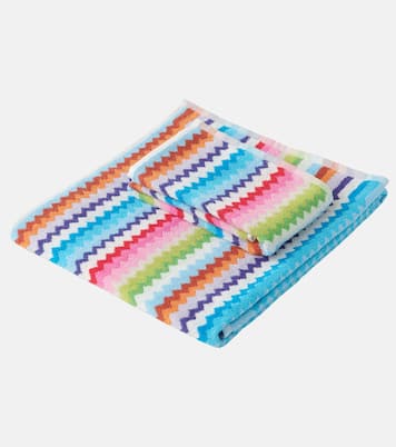 Riverbero set of 2 Zigzag cotton terry towels | Missoni
