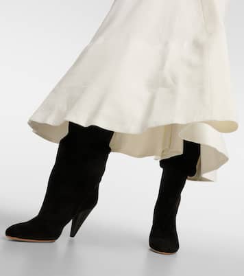 Bottes Cone 90 en daim | Proenza Schouler