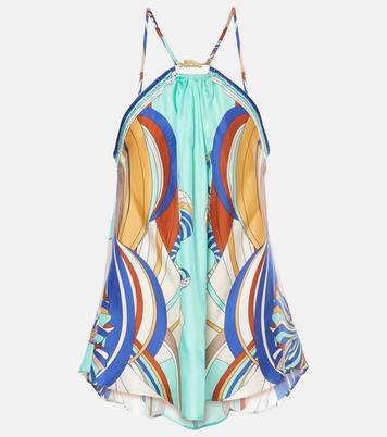 Bedrucktes Top aus Seide | Camilla