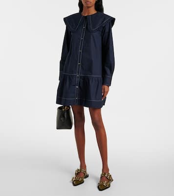 Vestido camisero de algodón | Ganni