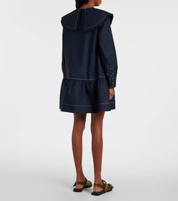 Vestido camisero de algodón | Ganni