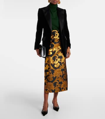 Viv' Canard leather-trimmed slingback pumps | Roger Vivier