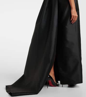 Bow-detail asymmetric draped gown | Monique Lhuillier