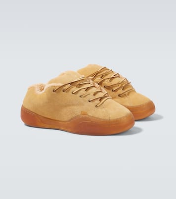 Sand Vamp shearling-lined suede sneakers | ERL