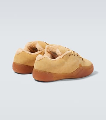 Sand Vamp shearling-lined suede sneakers | ERL