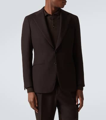 Wool twill blazer | Saman Amel