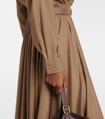 Lela不对称真丝衬衫式连衣裙 | Loro Piana