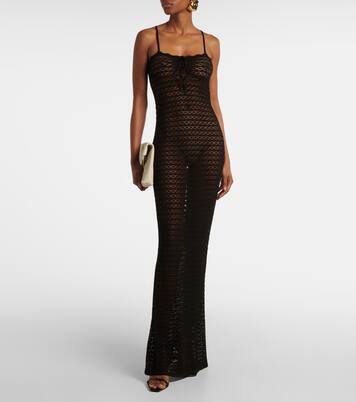 Pointelle maxi dress | Saint Laurent