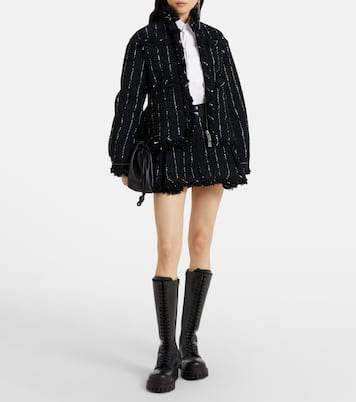 Striped tweed shorts | Sacai