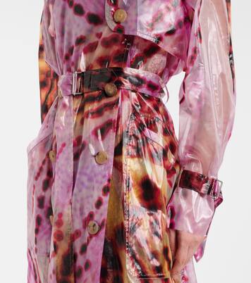 Printed double-breasted trench coat | Dries Van Noten