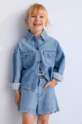 Niobe embroidered denim shorts | The New Society