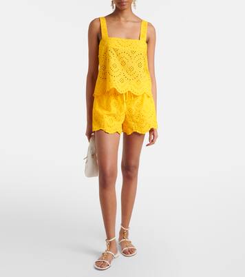 Broderie anglaise cotton shorts | Poupette St Barth