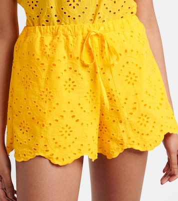 Broderie anglaise cotton shorts | Poupette St Barth