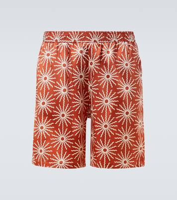 Palma printed silk-blend shorts | Frescobol Carioca