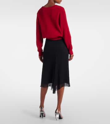 Ribbed-knit cotton and silk-blend sweater | Victoria Beckham