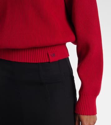 Ribbed-knit cotton and silk-blend sweater | Victoria Beckham