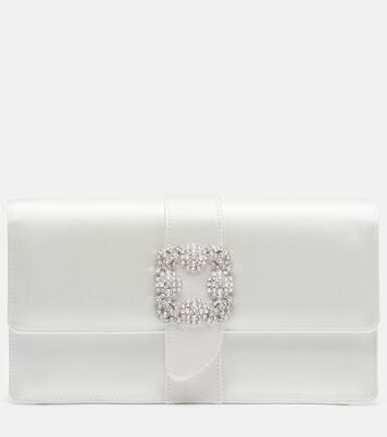 Capri embellished satin clutch | Manolo Blahnik
