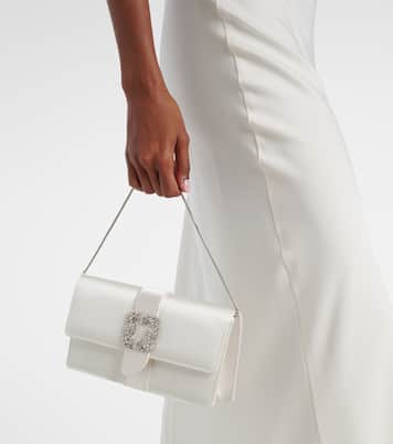 Capri embellished satin clutch | Manolo Blahnik