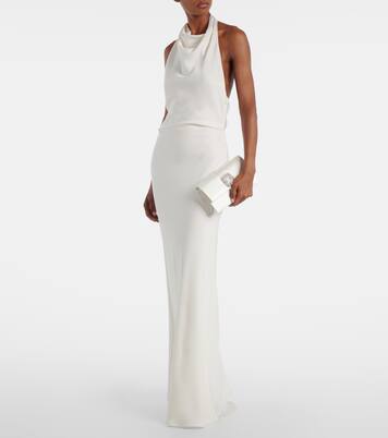 Capri embellished satin clutch | Manolo Blahnik