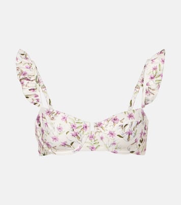 Kiwi printed bikini top | Agua by Agua Bendita