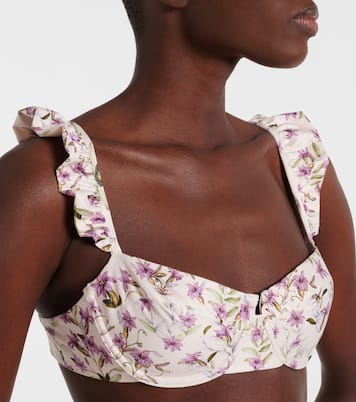 Kiwi printed bikini top | Agua by Agua Bendita