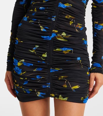 فستان قصير من الجيرسيه بأجزاء مقتصة | Blumarine