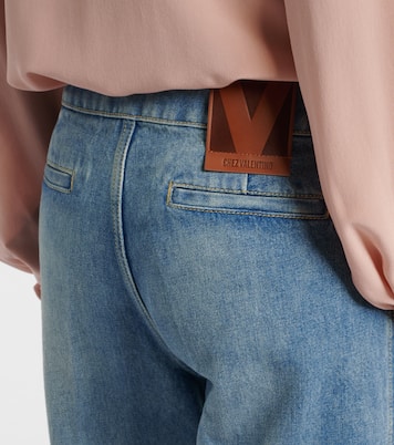 Mid-Rise Wide-Leg Jeans VGold | Valentino