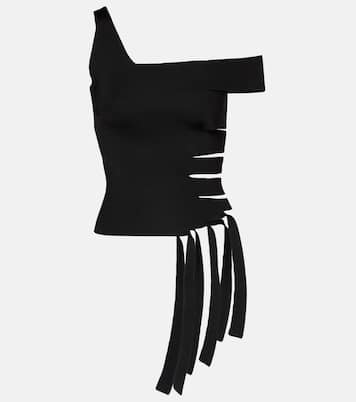 Asymmetric cut-out top | Mugler